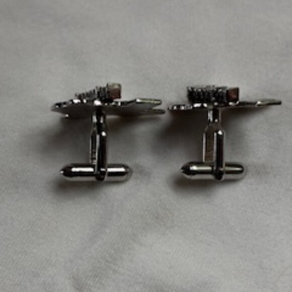 Silver Cufflinks in the shape of the state of Texas, OS - Picture 4 of 7